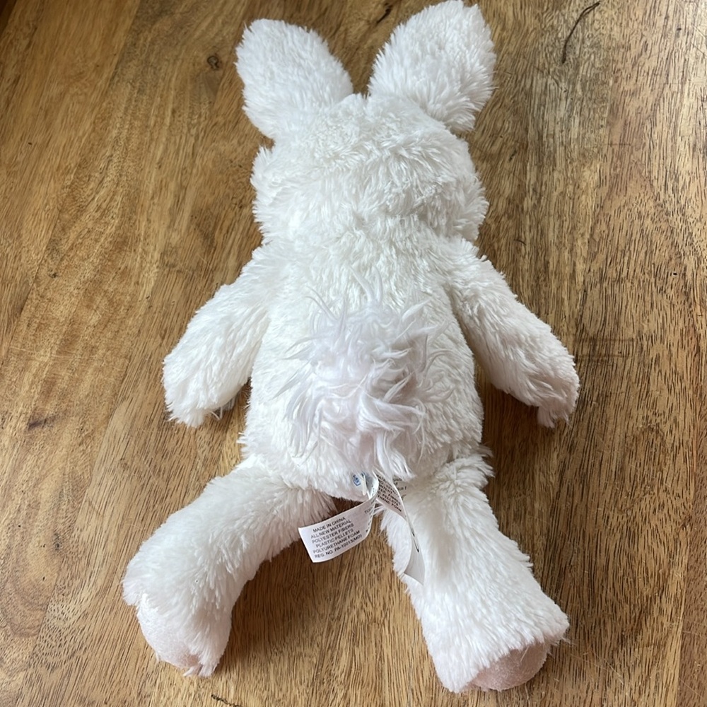 Pottery Barn Kids white plush bunny, 11” - Picture 3 of 4